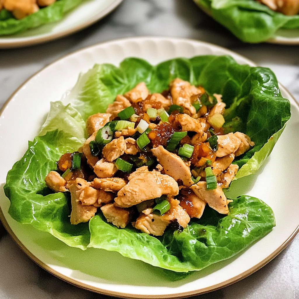 A plate of chicken and lettuce.