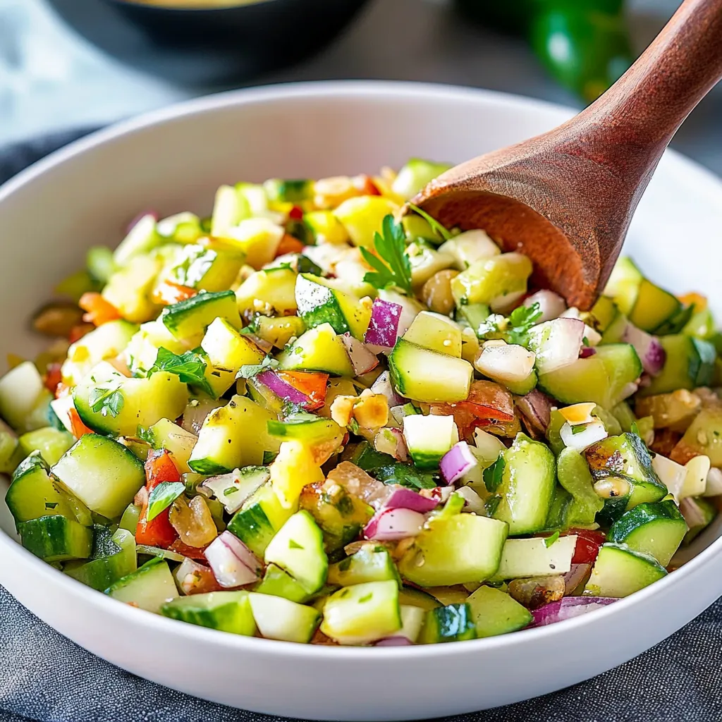 A wooden spoon is in a bowl of vegetables.