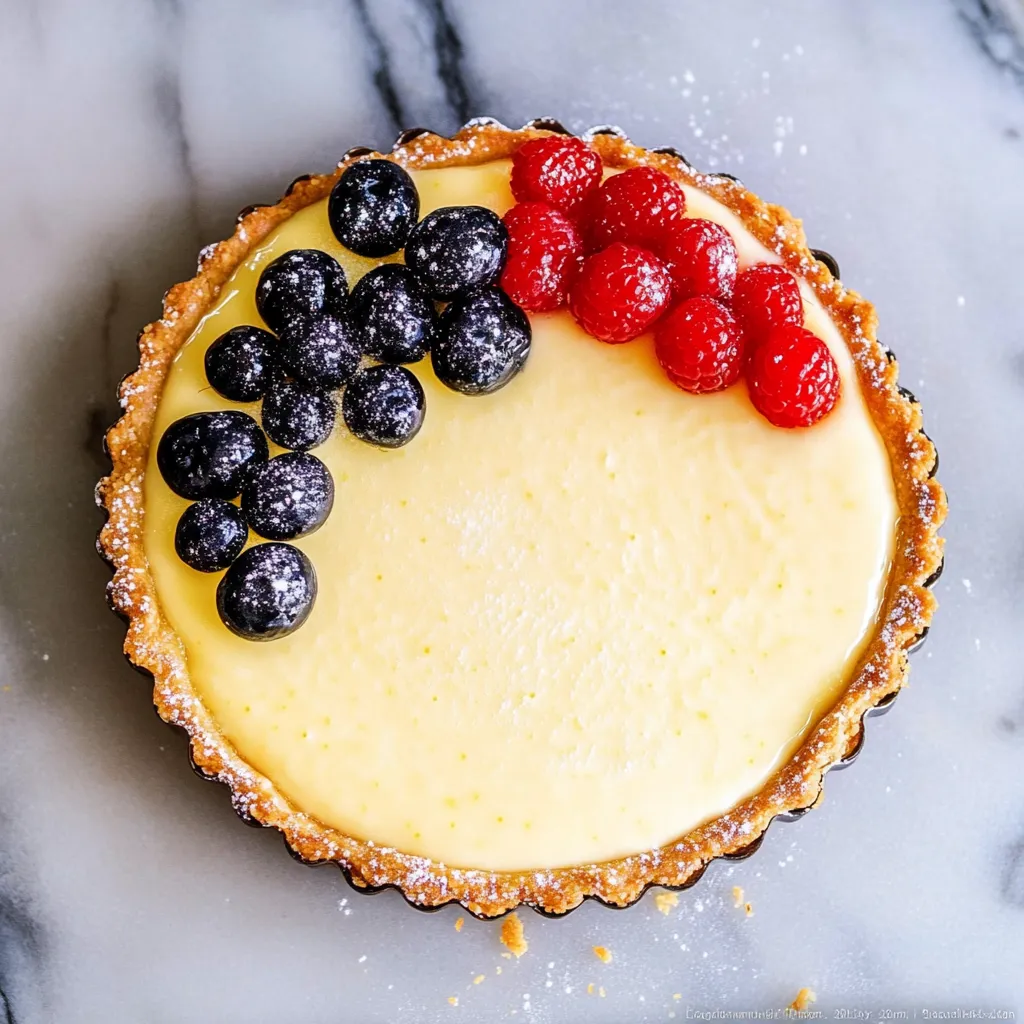 A slice of pie with blueberries and raspberries.