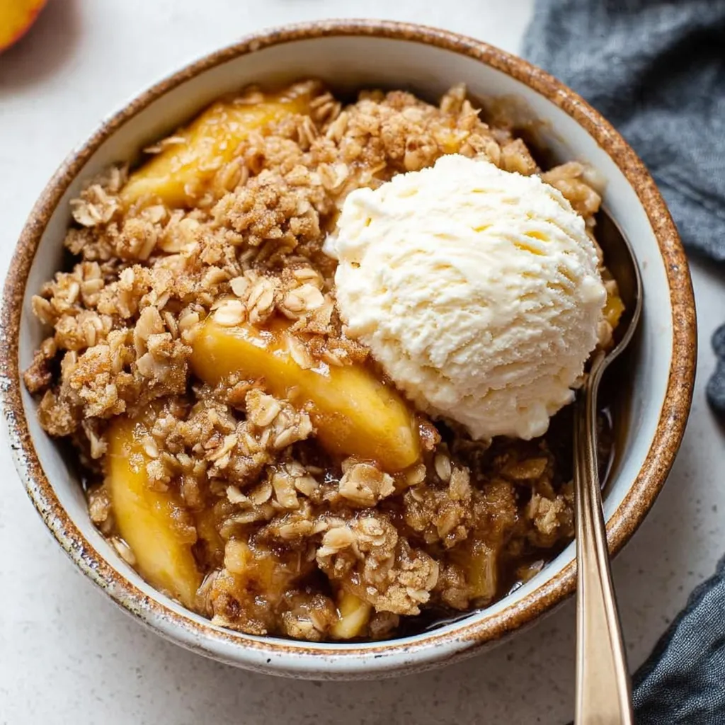 A bowl of fruit with a scoop of ice cream.