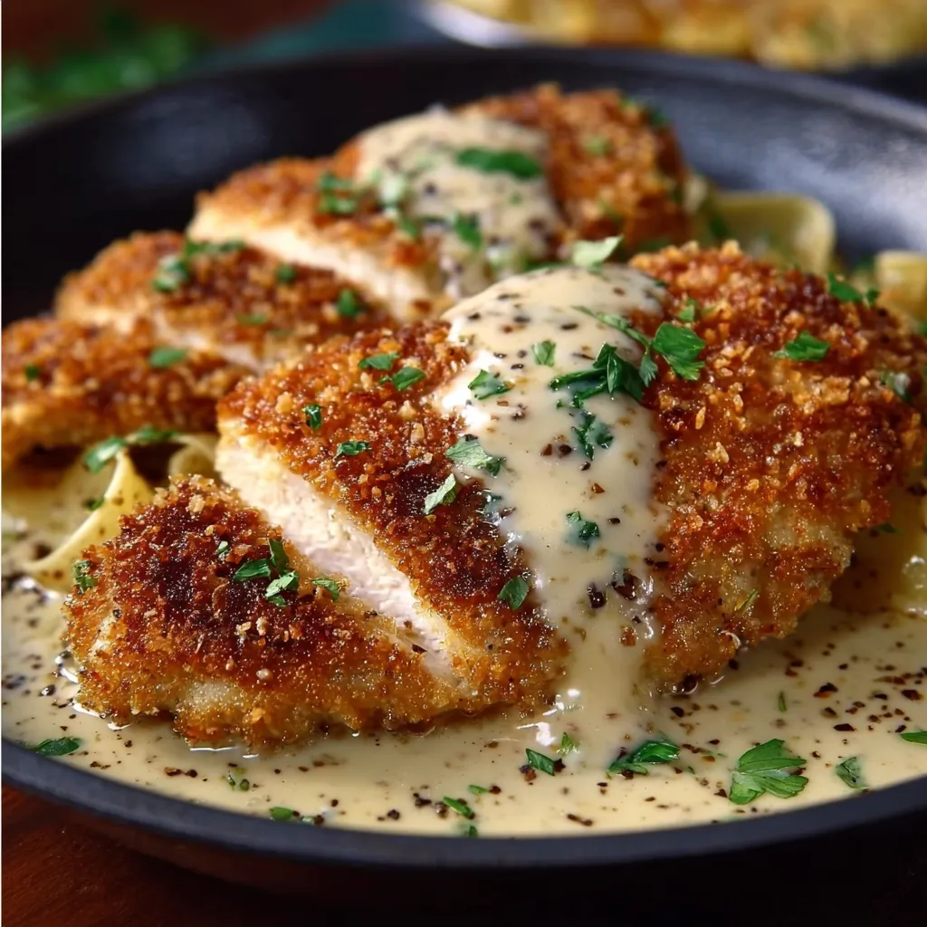 A plate of food with chicken and pasta.