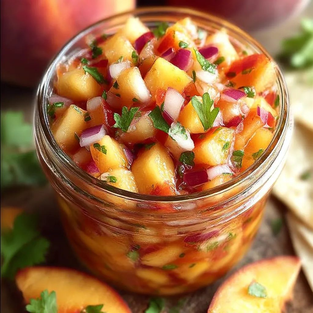 A jar of fruit with a green garnish.