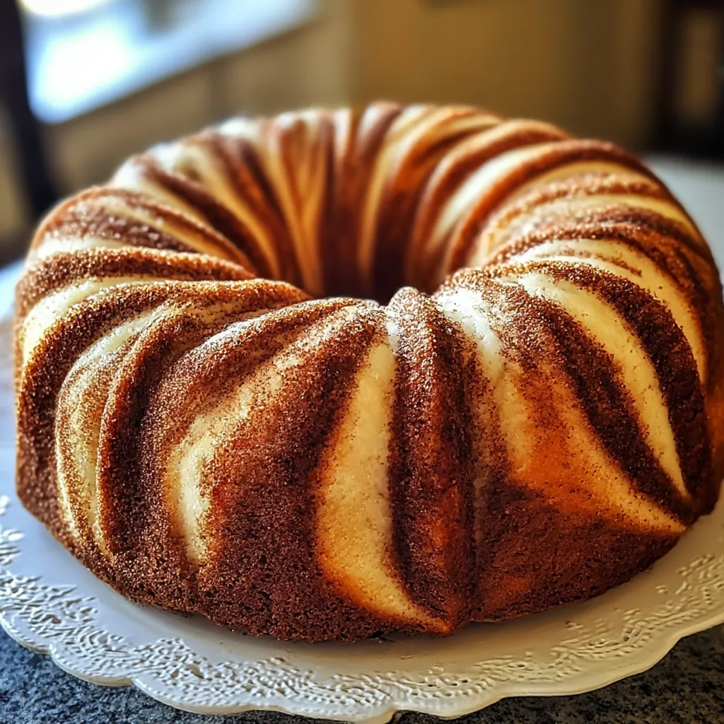 A cake with a white frosting and brown stripes.