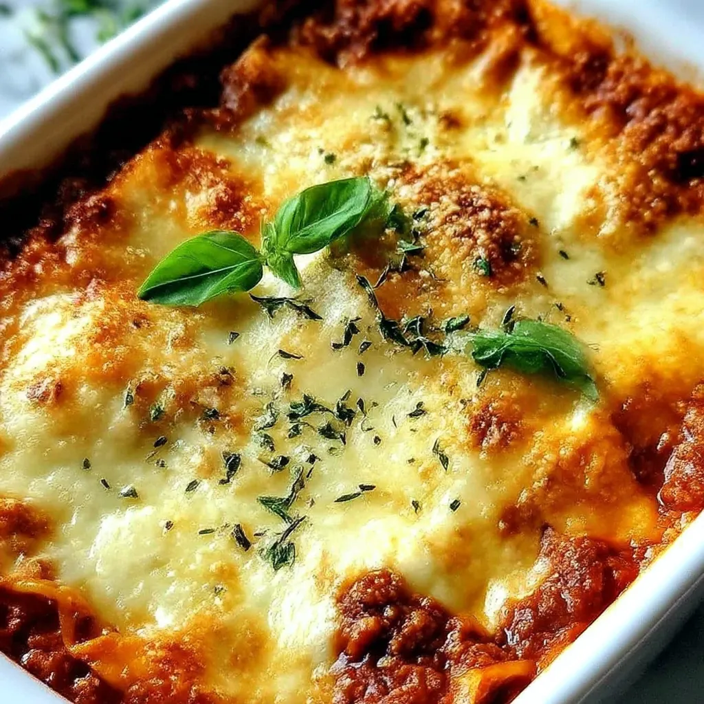 A white bowl with a casserole in it.