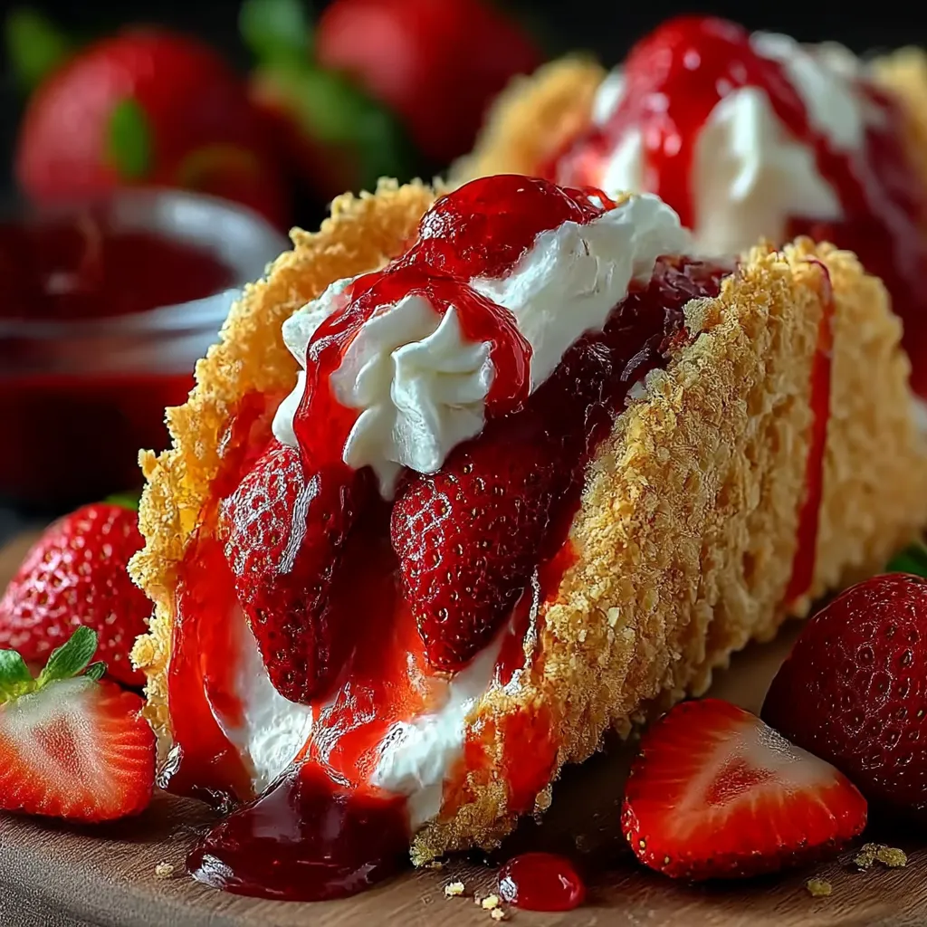 A strawberry shortcake with whipped cream and strawberries.