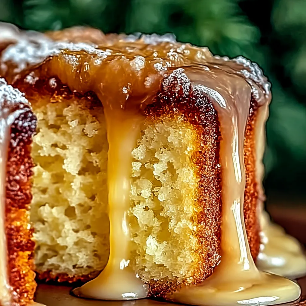 A slice of cake with icing dripping off.