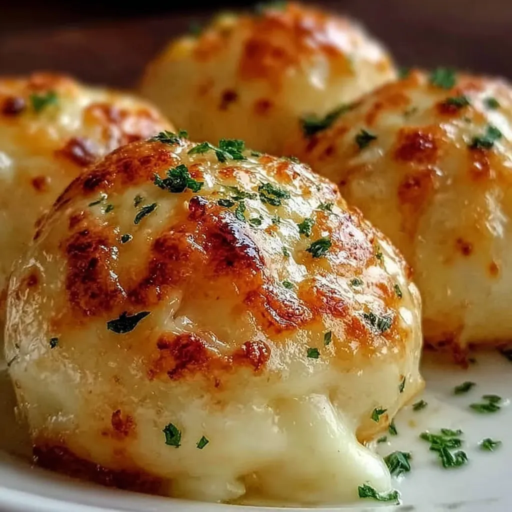 Cheese balls on a plate.