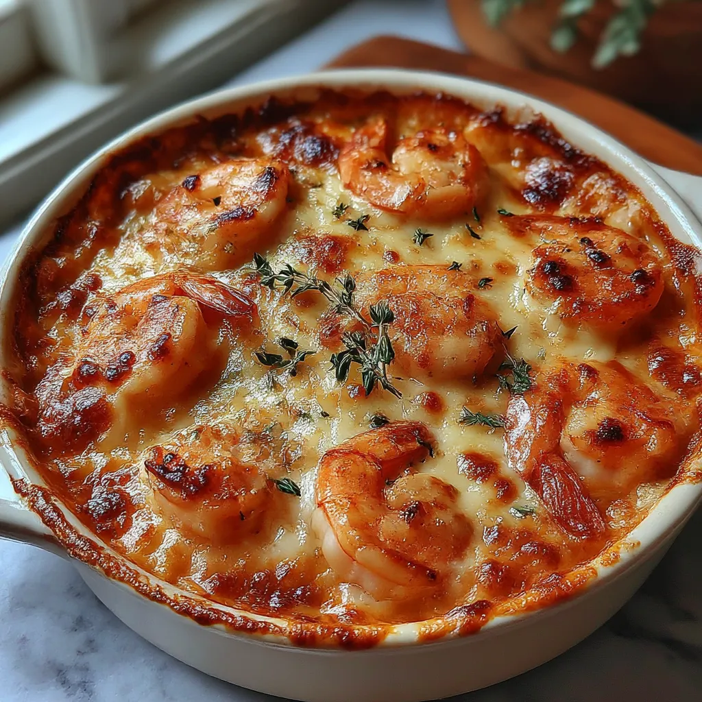 A bowl of shrimp and cheese.