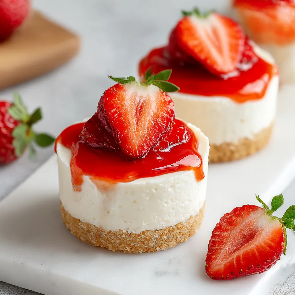 A slice of cheesecake with strawberries on top.