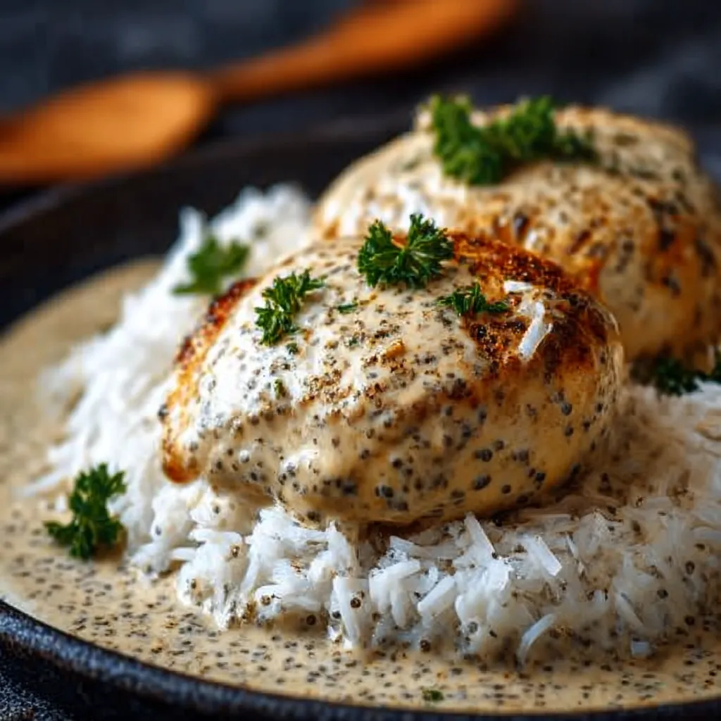 A plate of food with rice and meat.