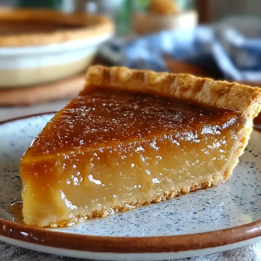 A slice of pie on a plate.