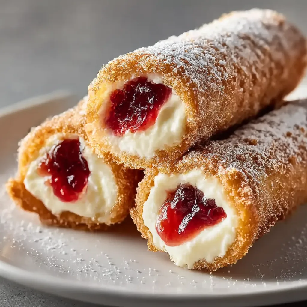 A plate with two pastries on it.