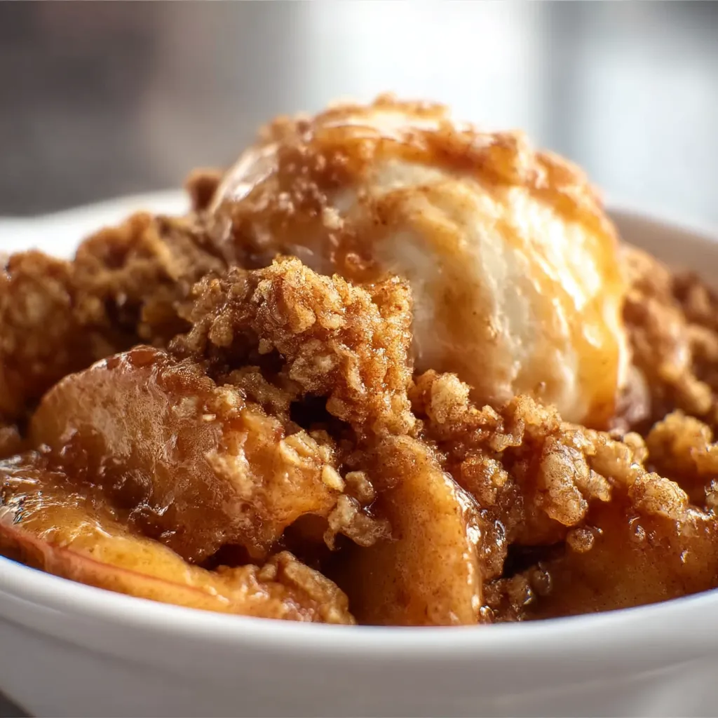 A bowl of food with a scoop of ice cream.