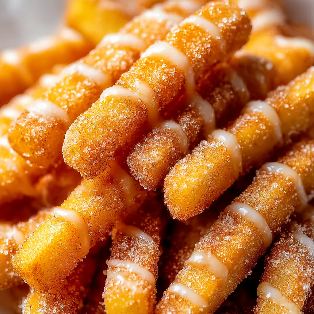 A close up of a delicious looking french fry.