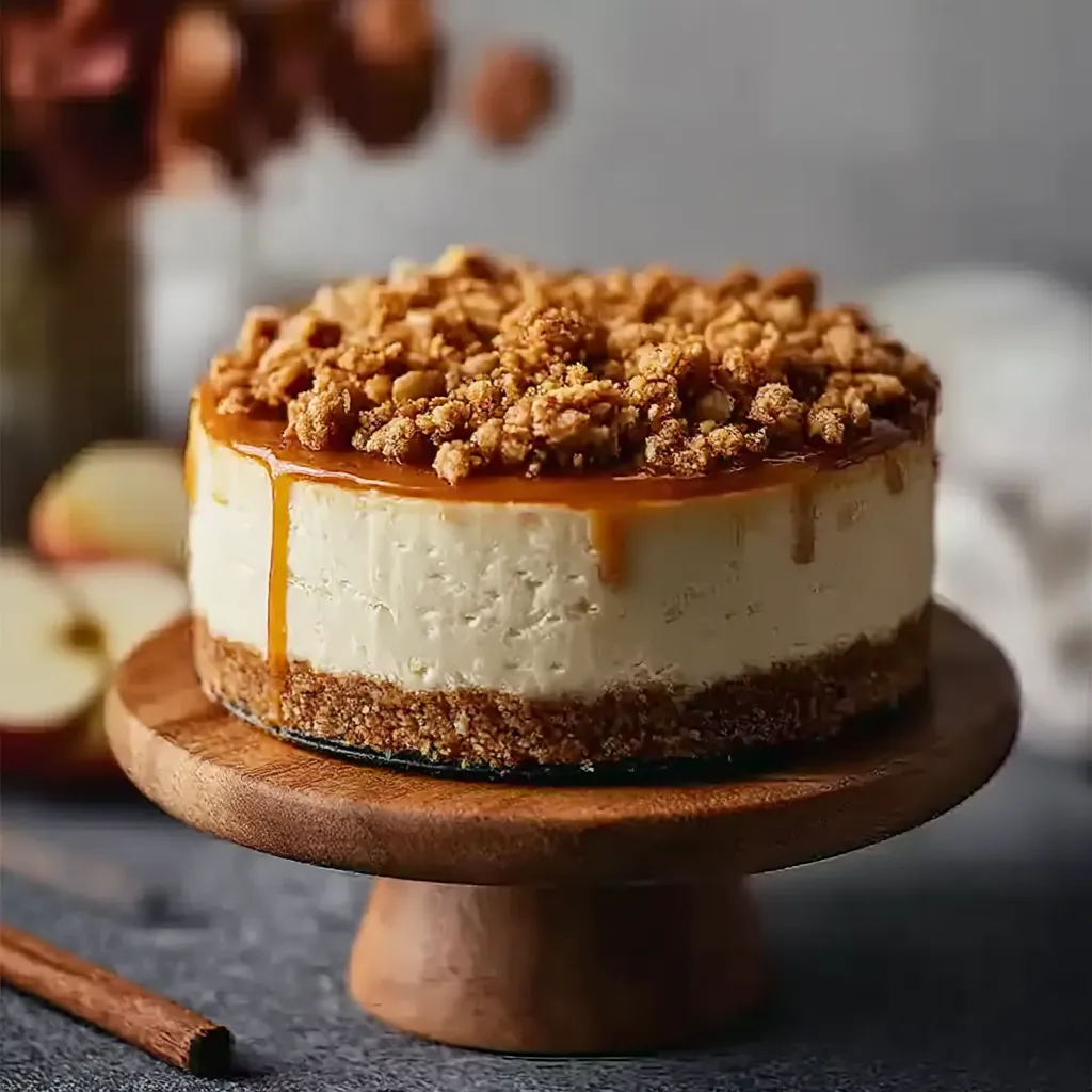 A slice of cake with caramel sauce on top.