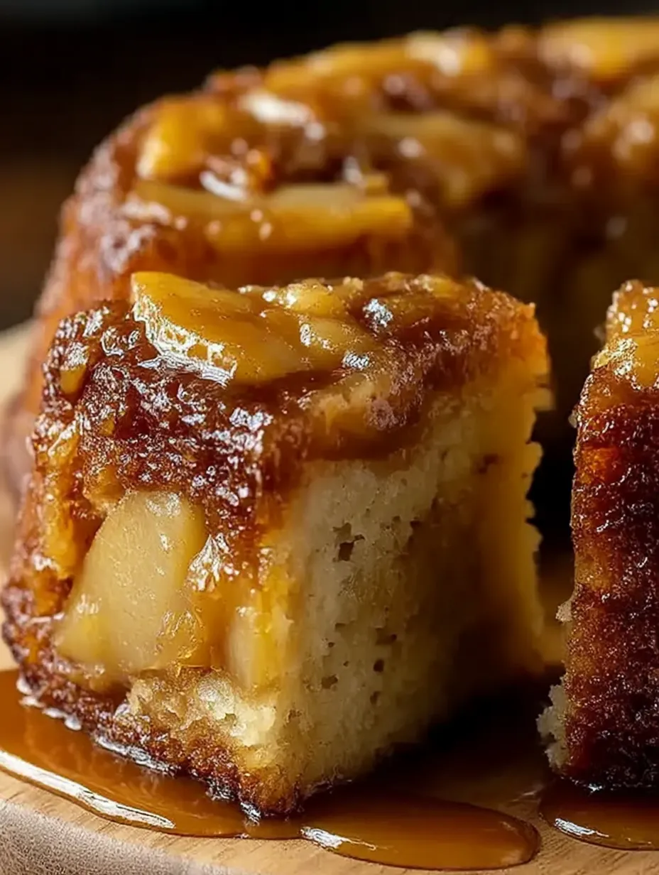 A piece of cake with caramel sauce on it.