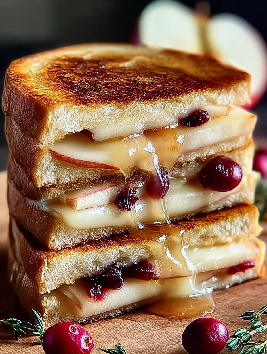 A stack of sandwiches with jelly and cheese.