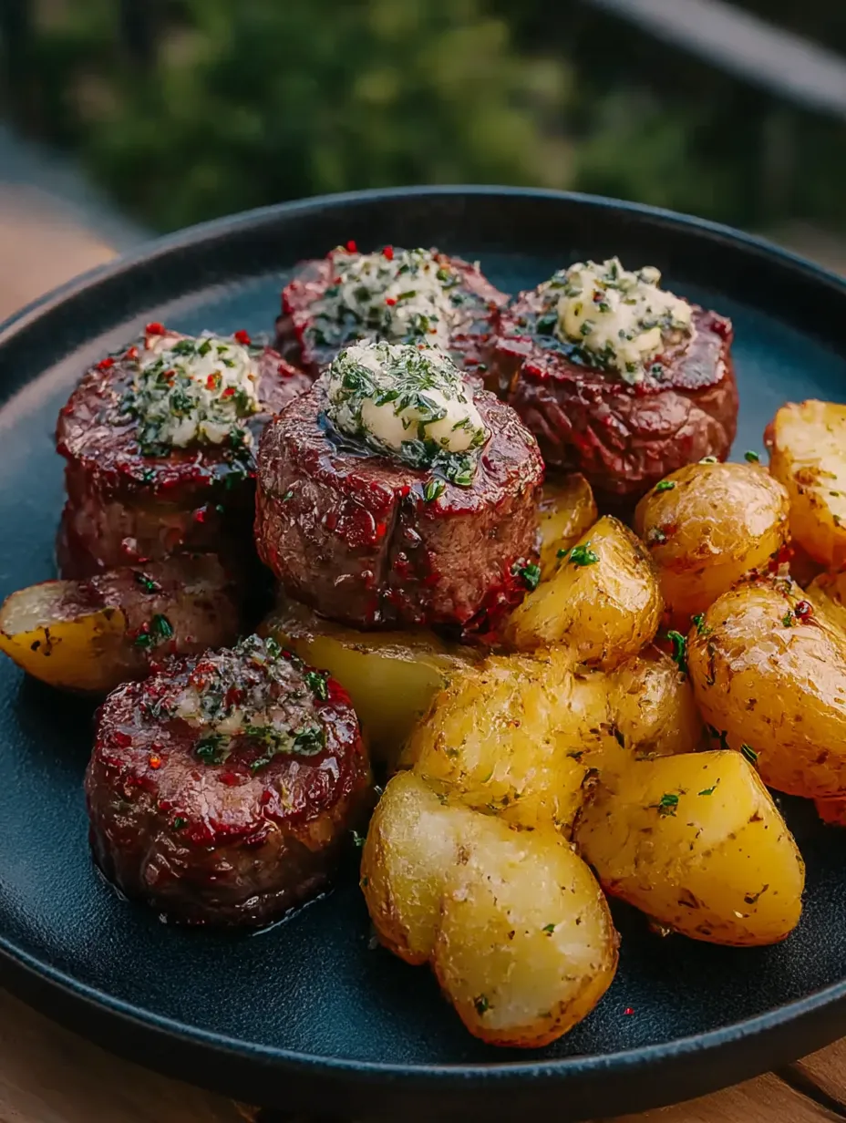 A plate of food with meat and potatoes.