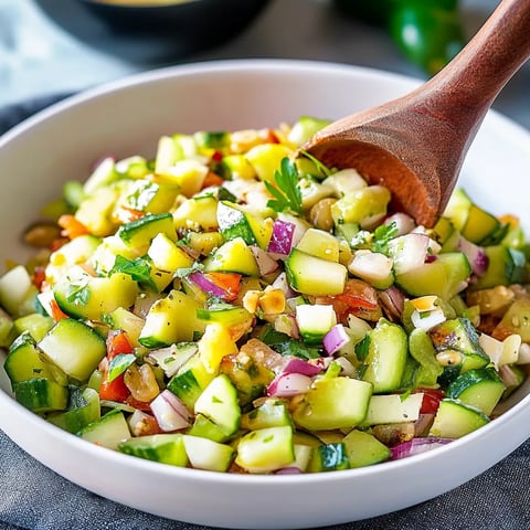 A wooden spoon is in a bowl of vegetables.