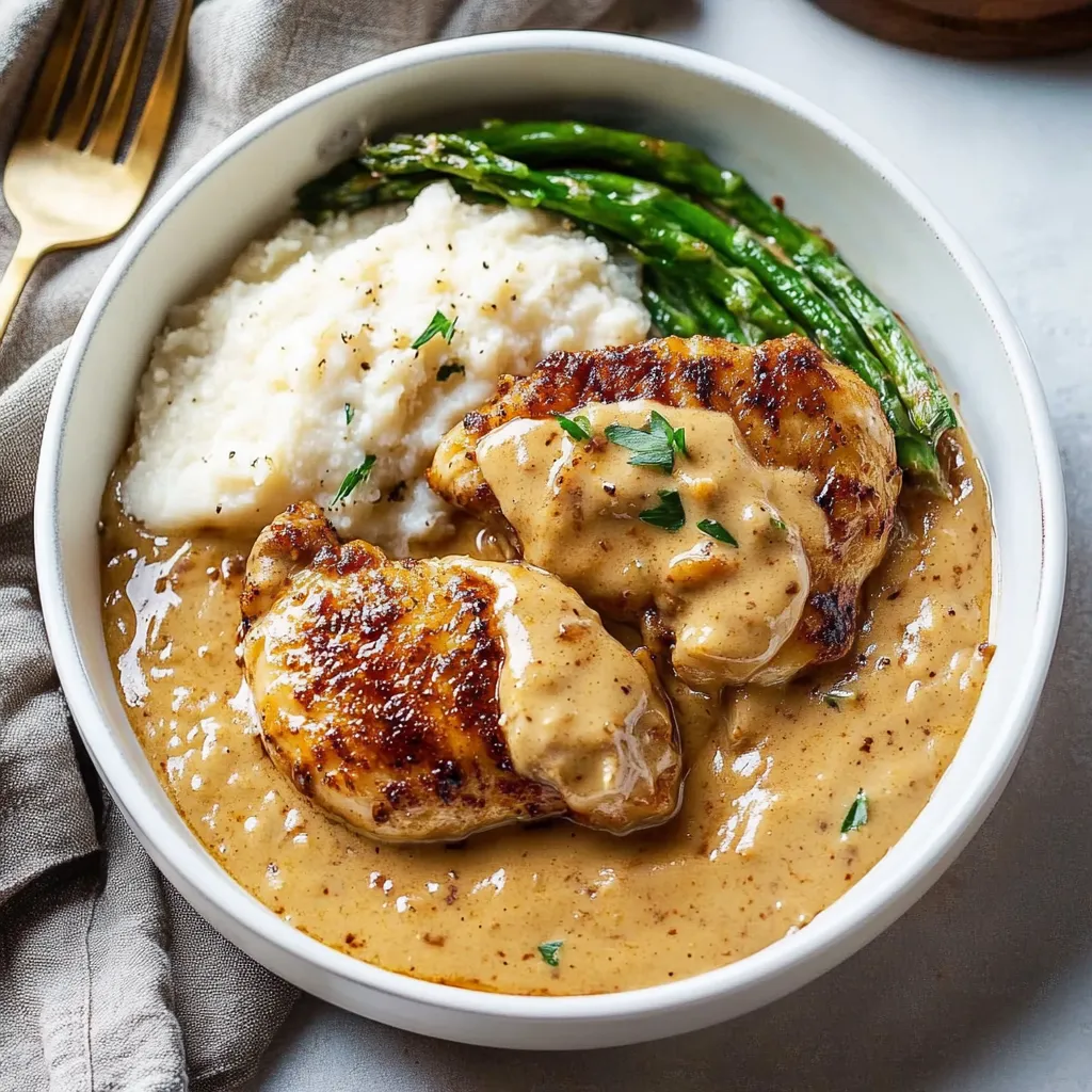 A bowl of food with chicken, rice, and vegetables.