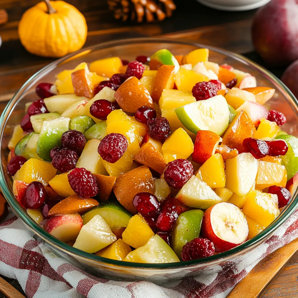 A bowl of fruit with a red berry on top.