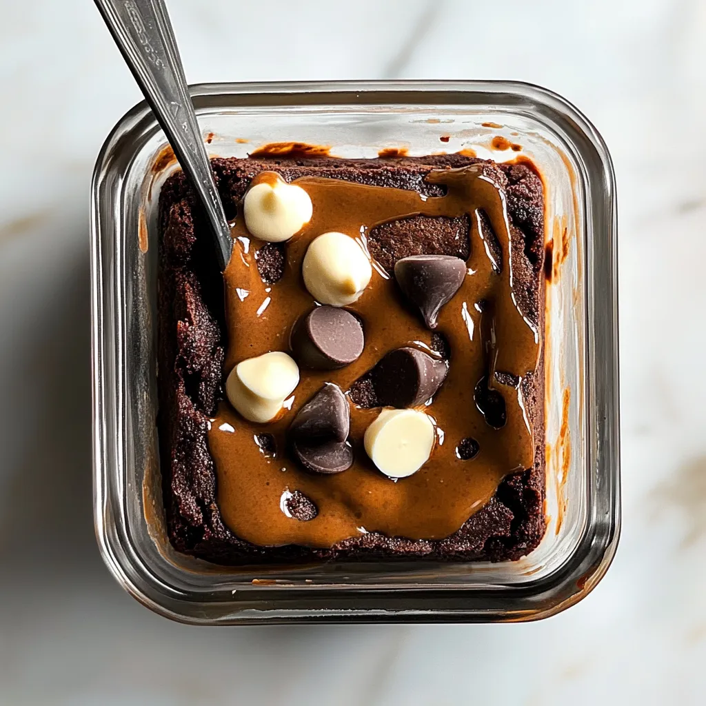 A chocolate dessert with chocolate chips and white chocolate.