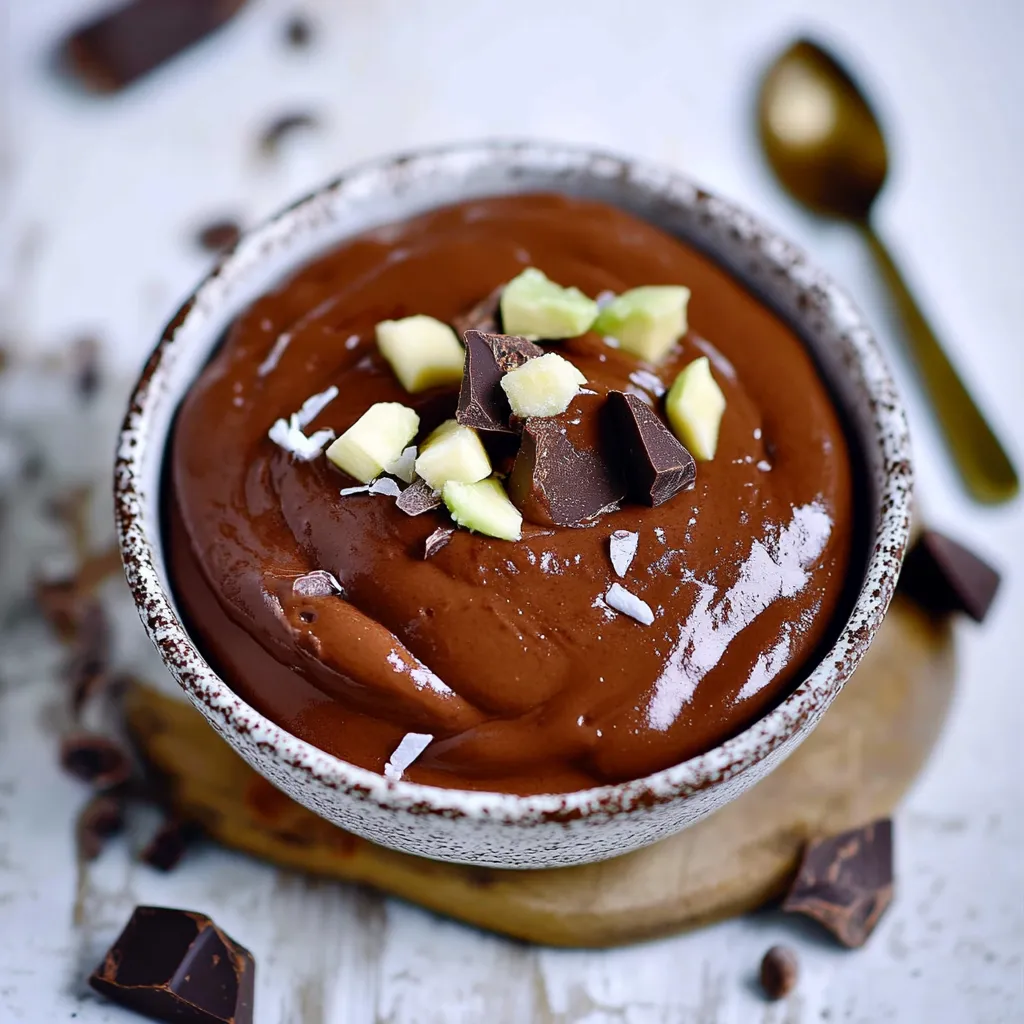 A bowl of chocolate ice cream with chocolate chips and almonds.