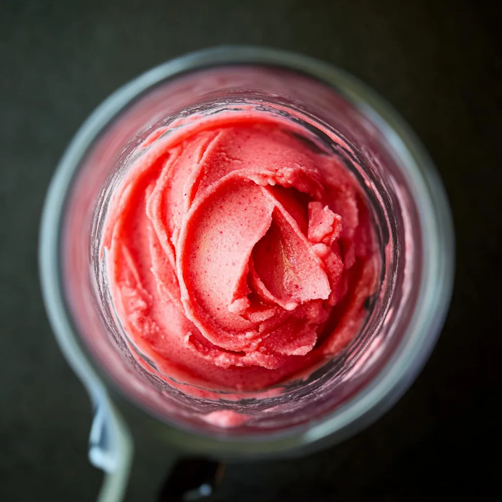 A red liquid in a jar.