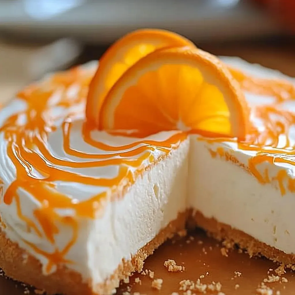 A slice of orange cake with a slice of orange on top.
