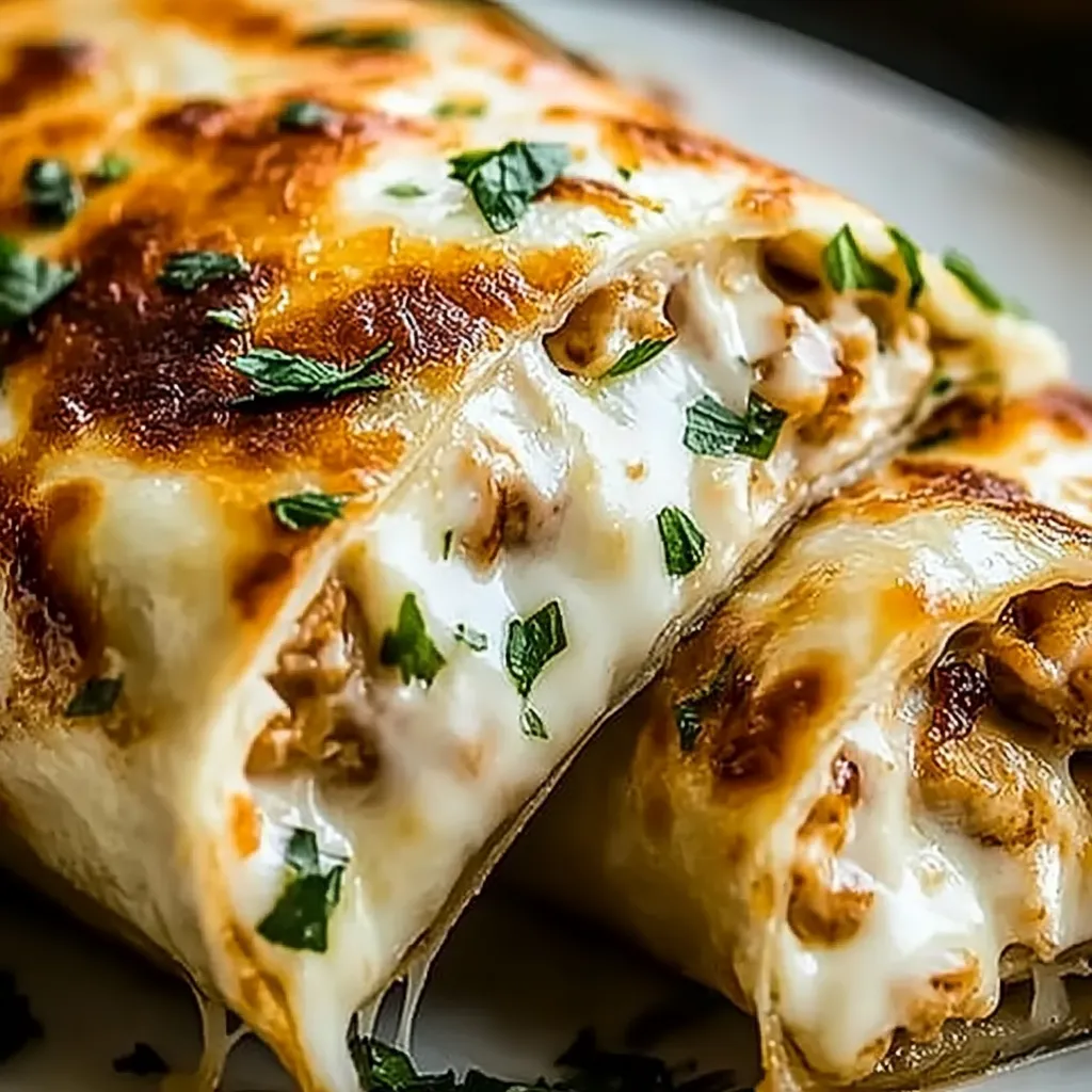 A slice of pizza with cheese and herbs.