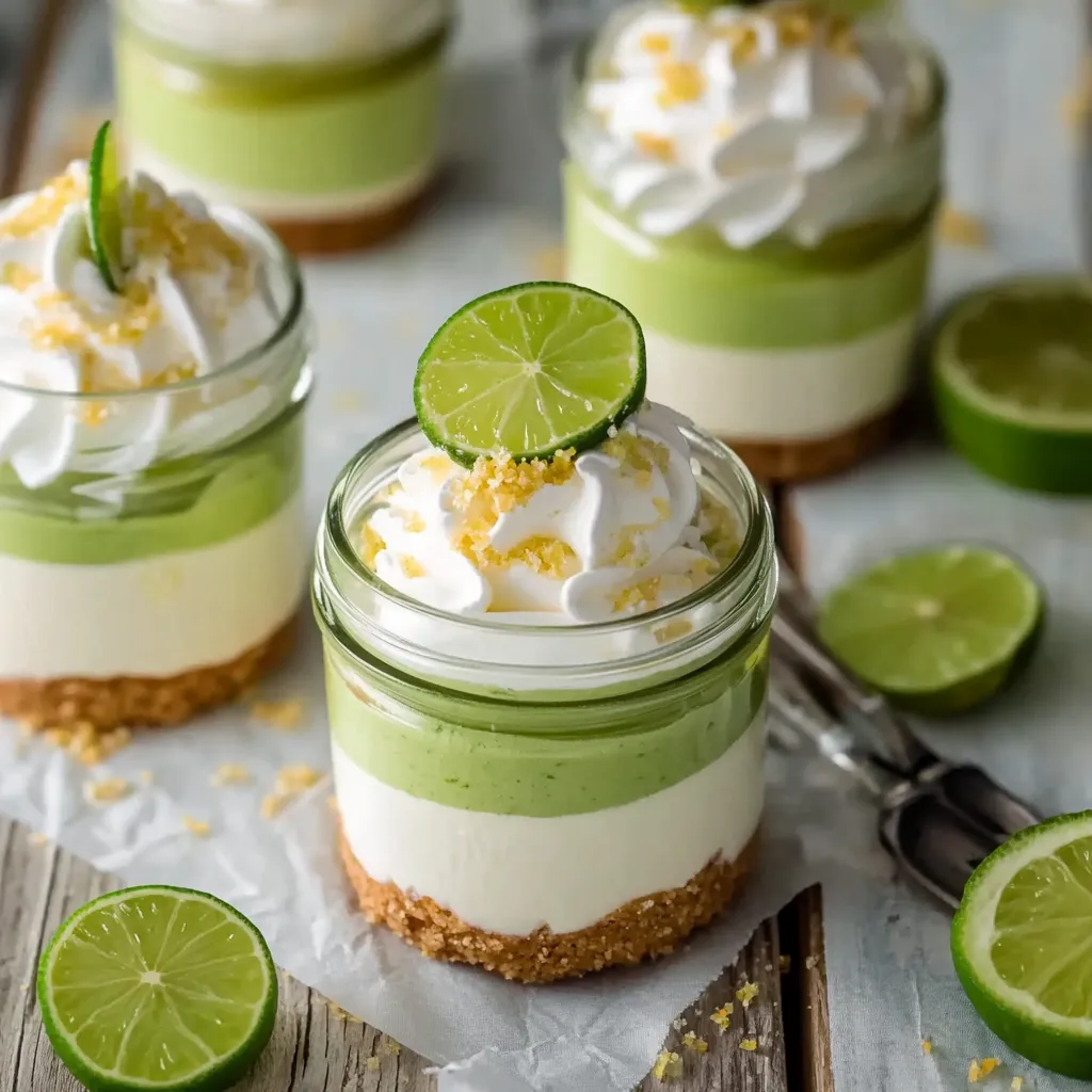 A dessert with a slice of lime on top.