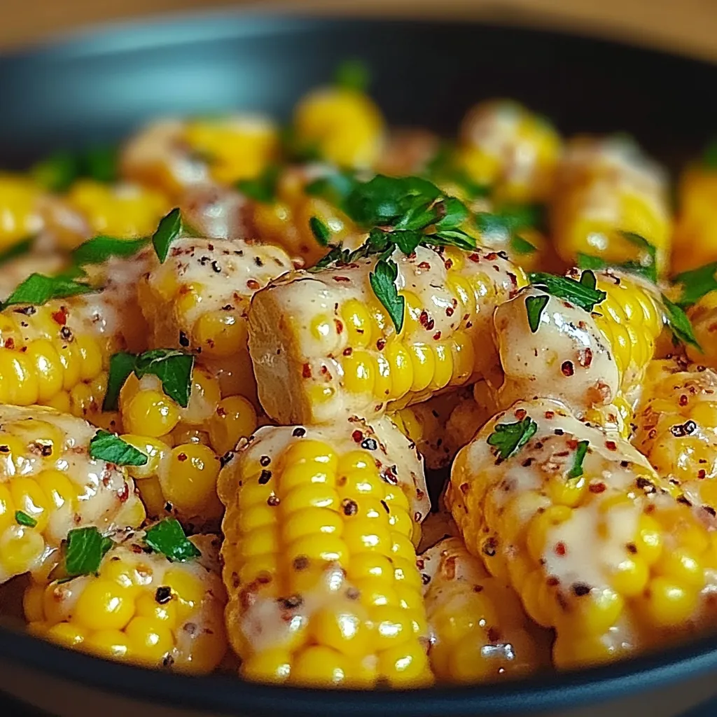 A bowl of corn with spices.