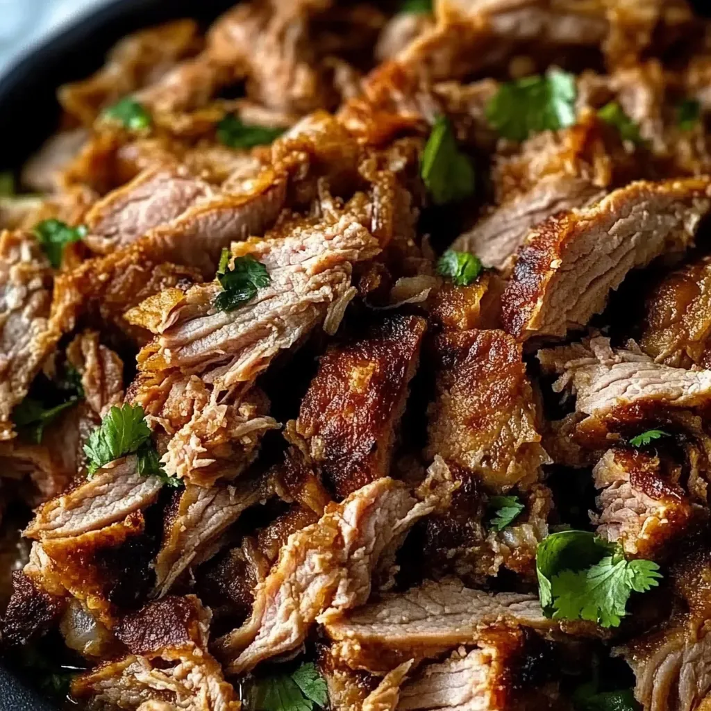 A plate of meat with green toppings.