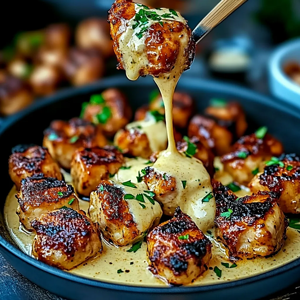 A plate of food with a sauce drizzled over it.