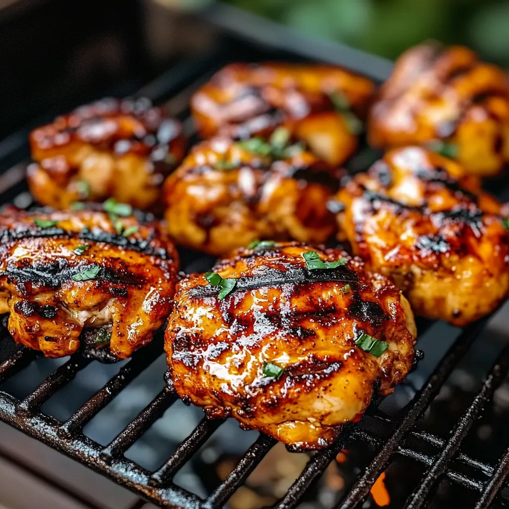 Chicken on a grill.