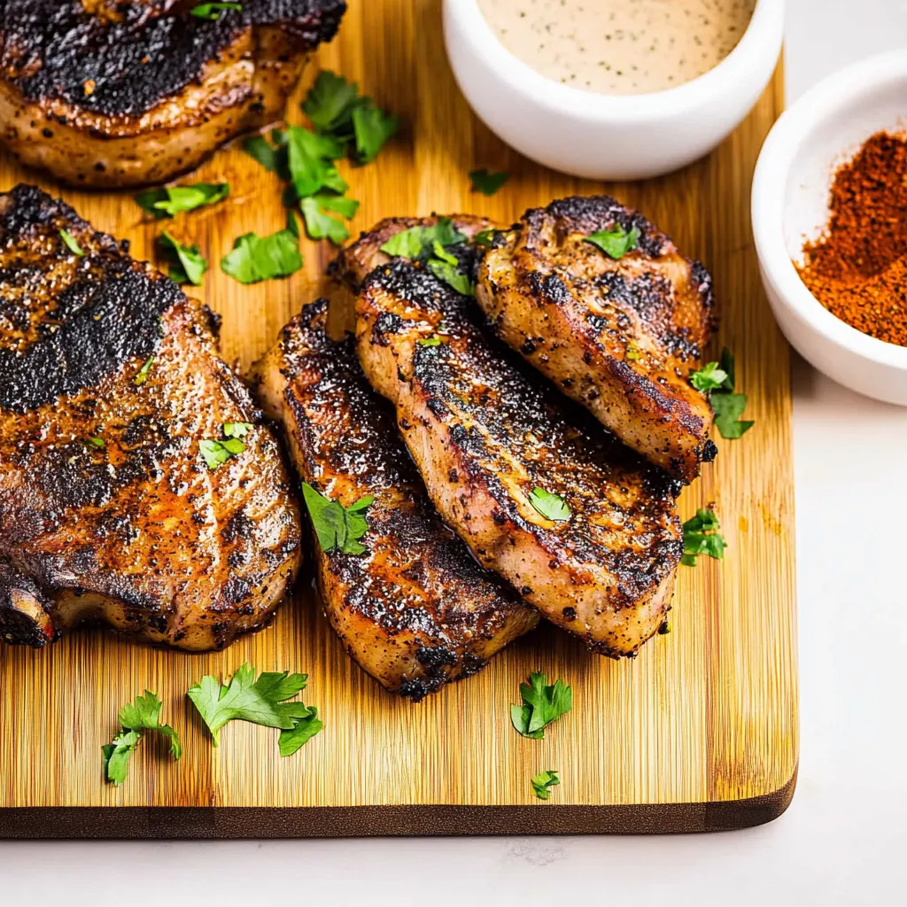A wooden cutting board with sliced meat and a bowl of sauce.