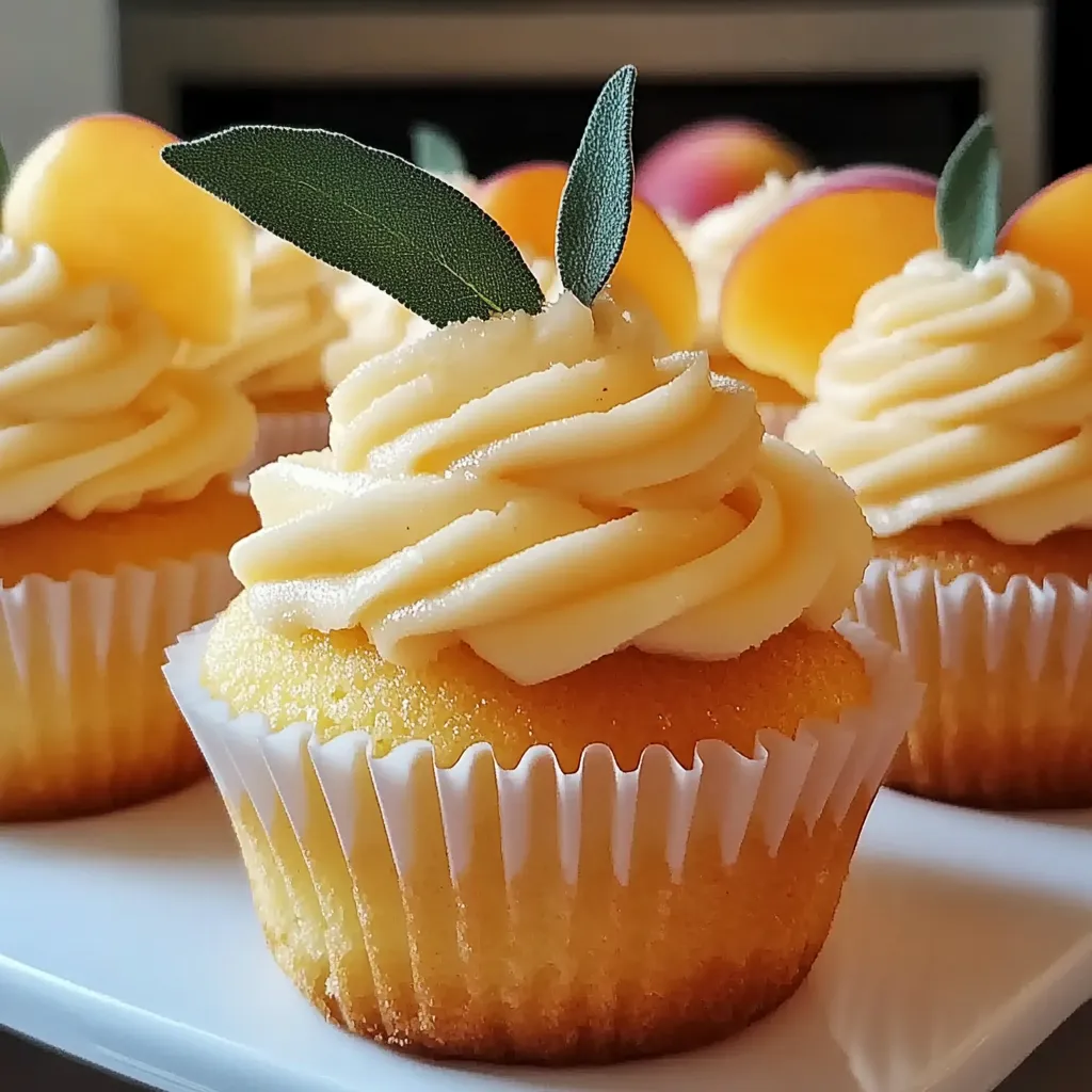 A cupcake with a green leaf on top.