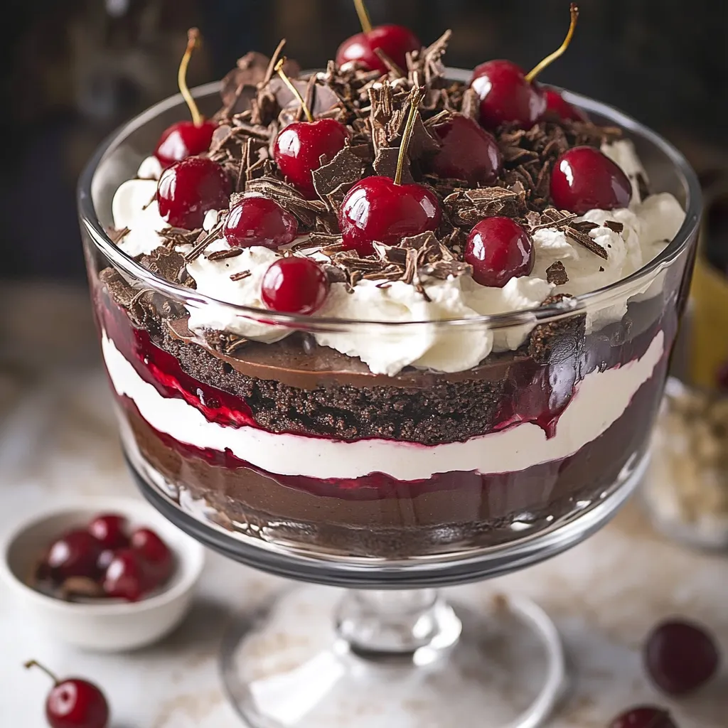 A chocolate cake with cherries on top.