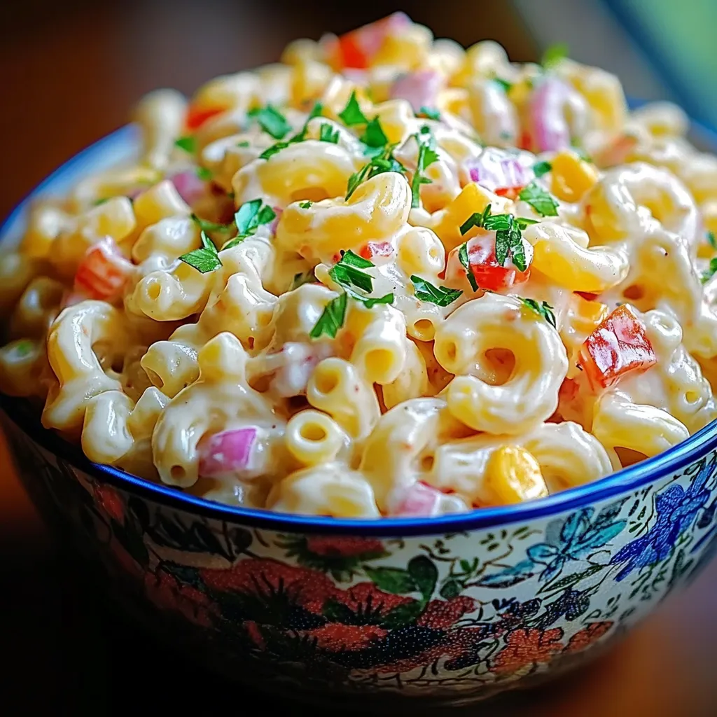 A bowl of macaroni and cheese with green onions.