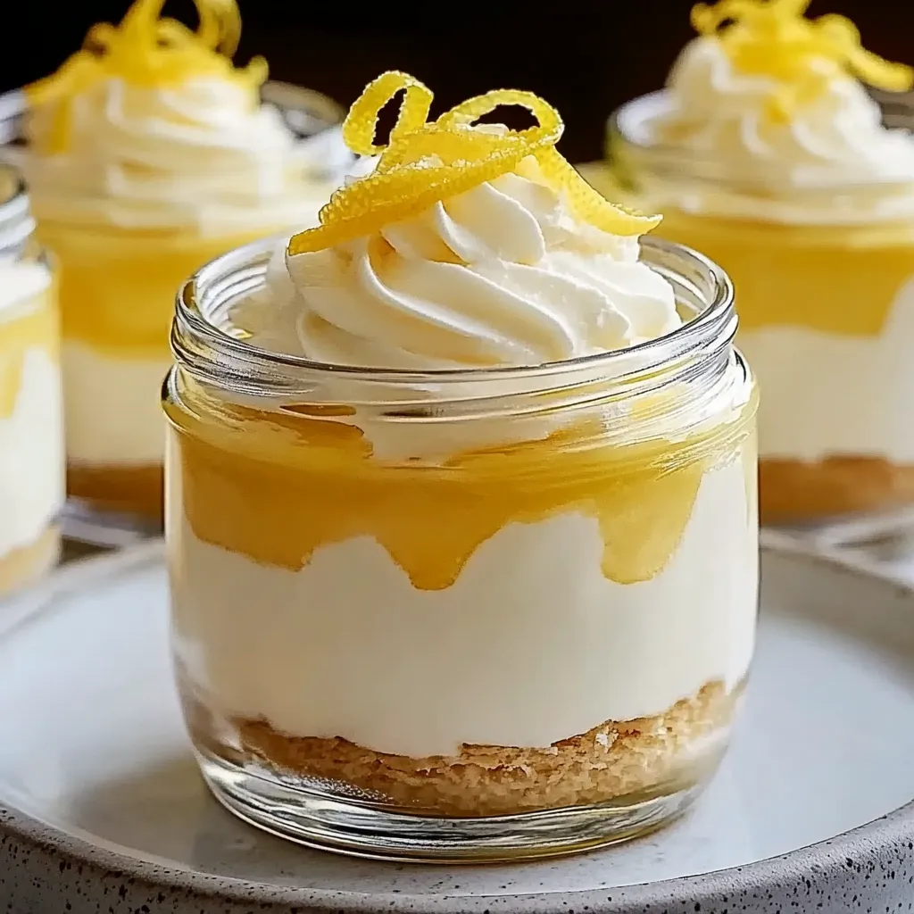 A dessert with a slice of lemon on top.