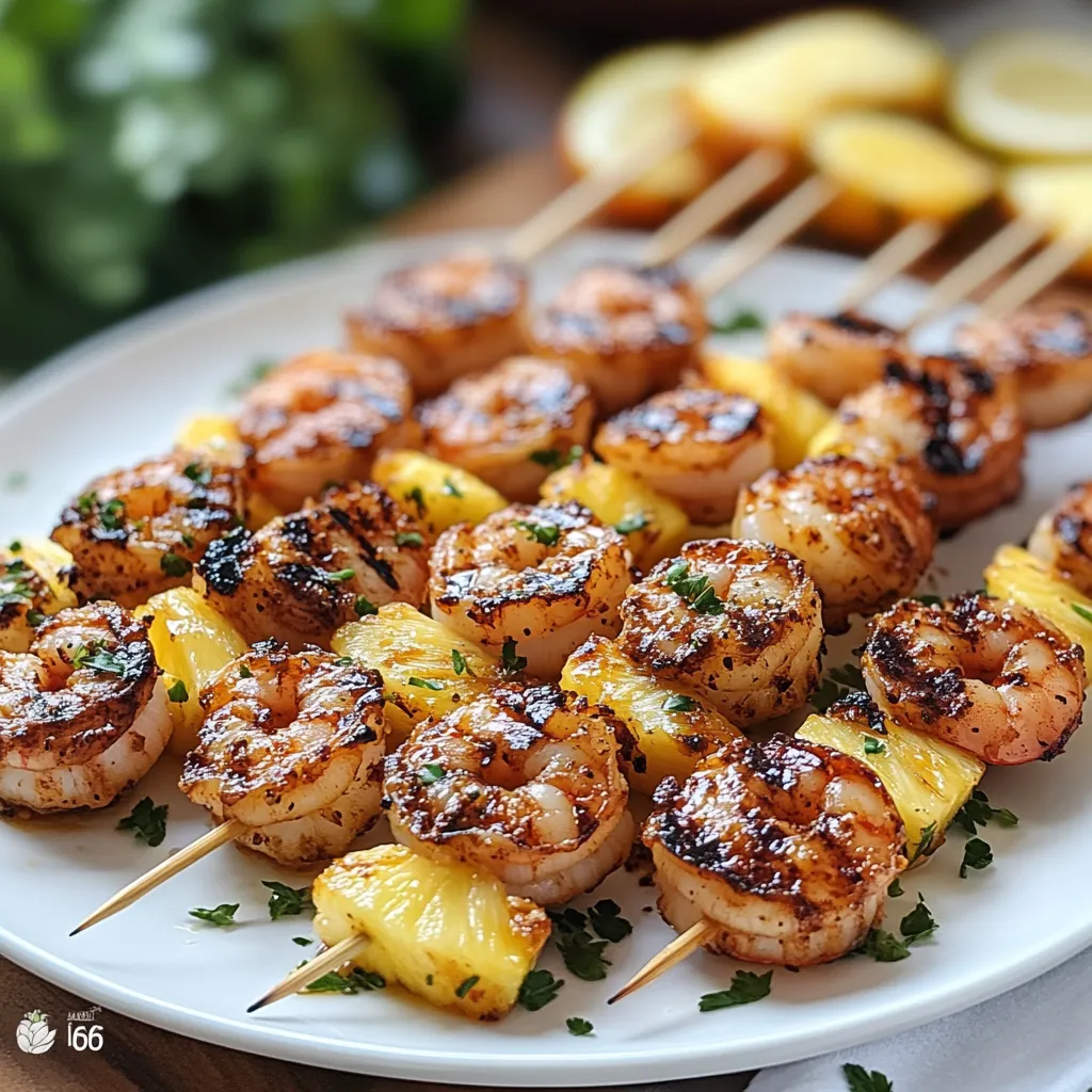 Shrimp on a stick.