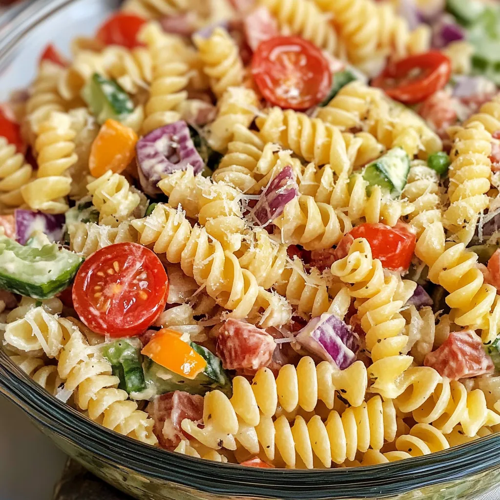 A bowl of pasta with tomatoes and cheese.