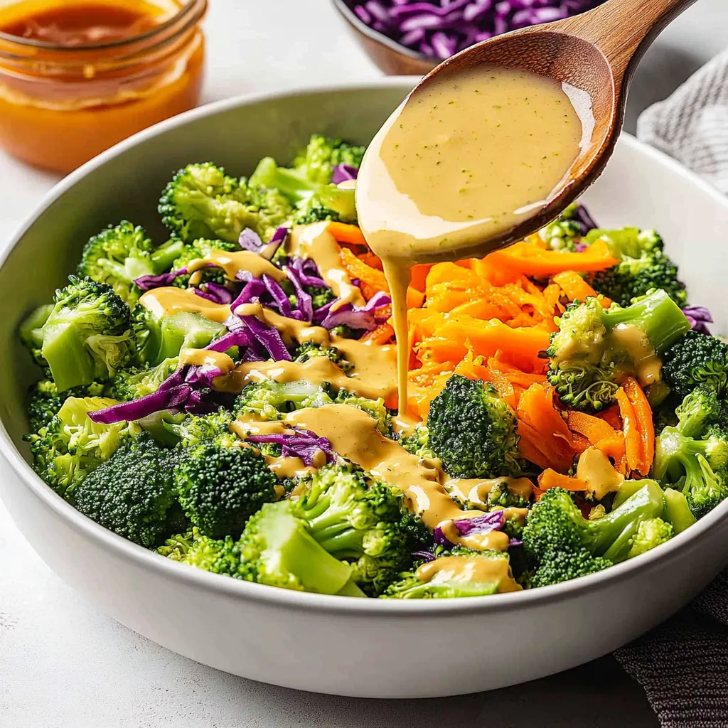 A bowl of broccoli with a spoon in it.