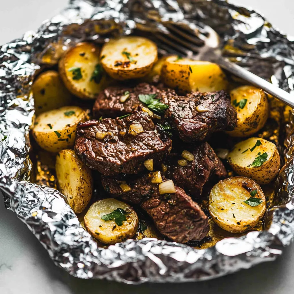 A plate of meat and potatoes.