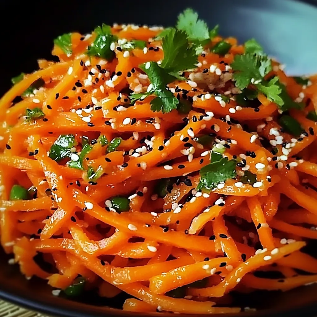 A bowl of food with carrots and spices.