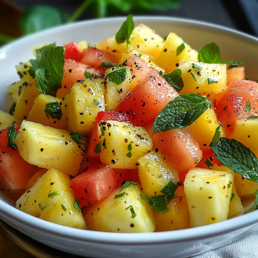 A bowl of fruit with black seeds.