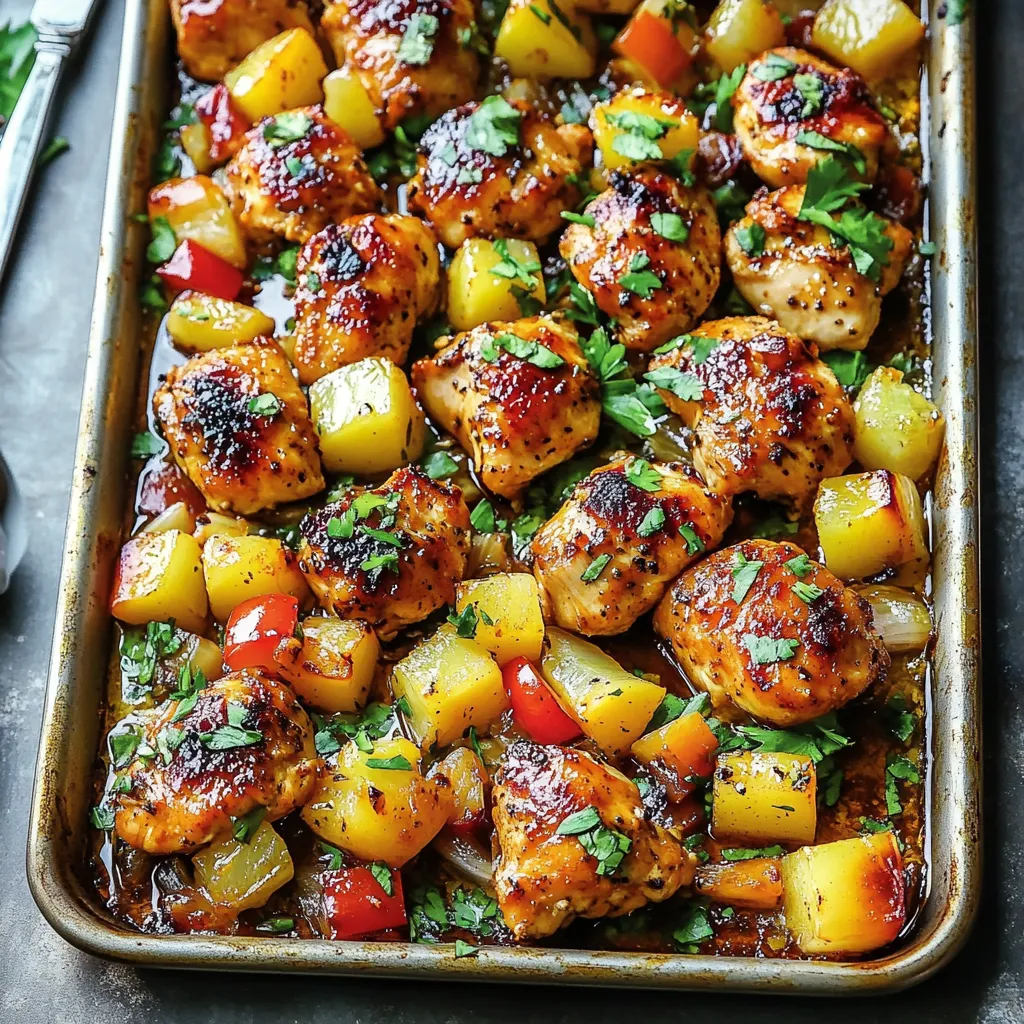 A pan of food with chicken and vegetables.