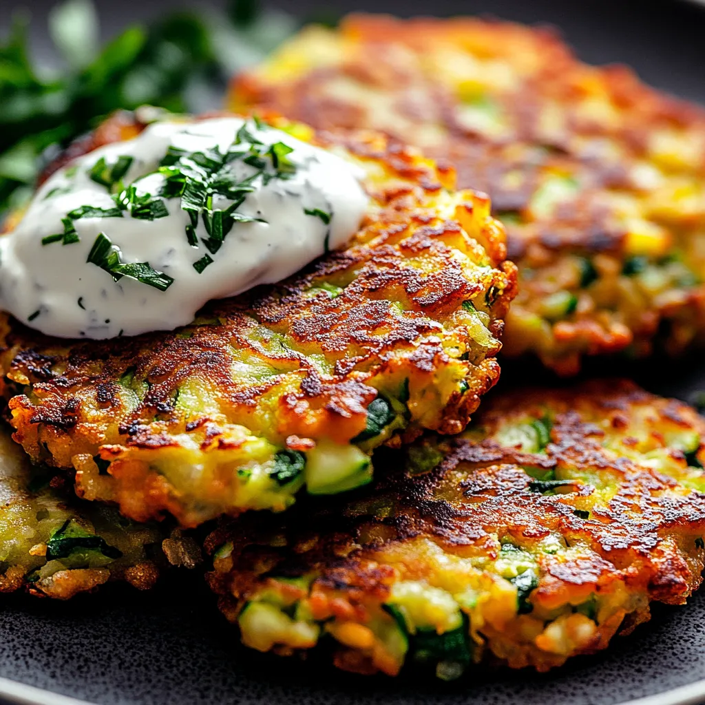 A plate of food with a white sauce on top.