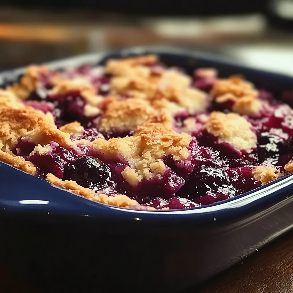 A blue bowl filled with berries.