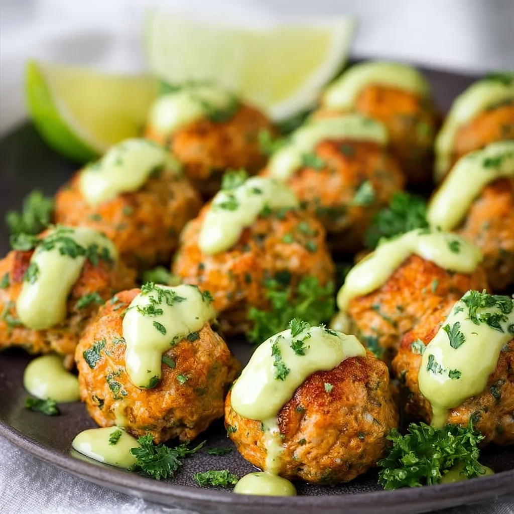 A plate of meatballs with a sauce.